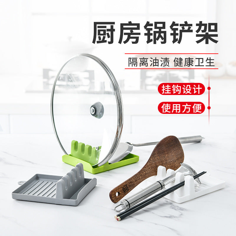 Spatula Rack Household Soup Spoon Cushion Kitchen Storage Rack Plastic Pot Cover Rack Kitchen Spatula Rack