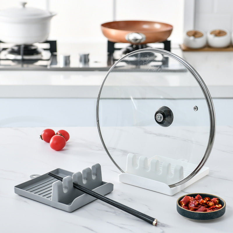 Spatula Rack Household Soup Spoon Cushion Kitchen Storage Rack Plastic Pot Cover Rack Kitchen Spatula Rack