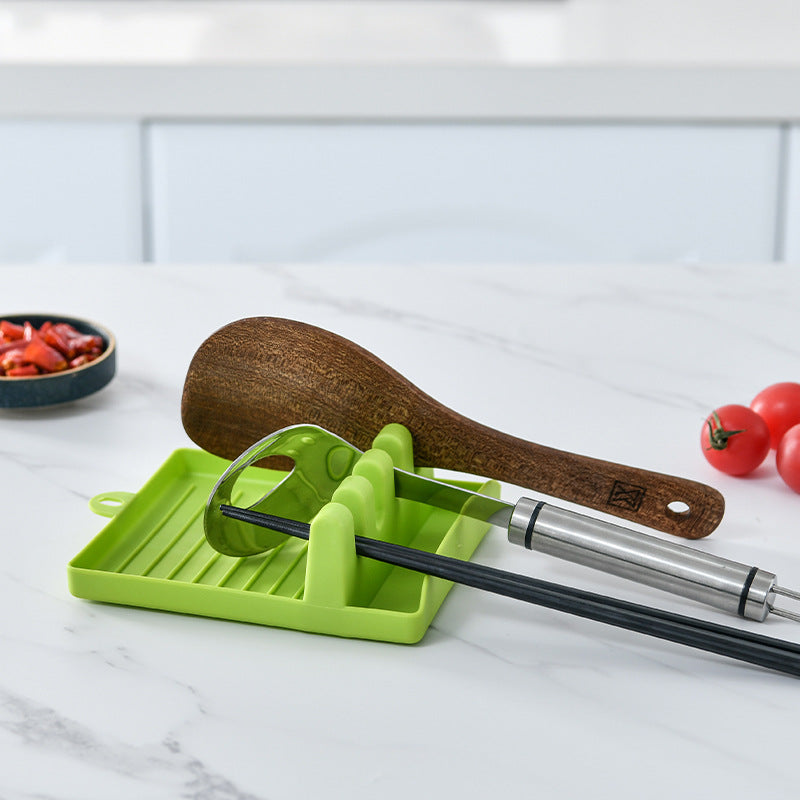 Spatula Rack Household Soup Spoon Cushion Kitchen Storage Rack Plastic Pot Cover Rack Kitchen Spatula Rack