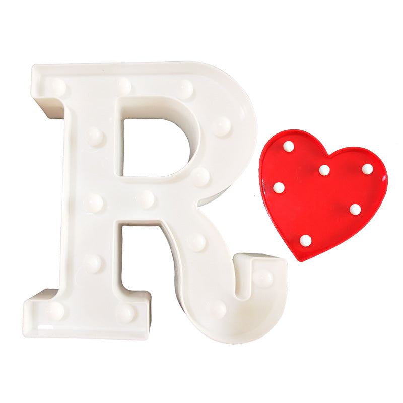 Letter Lights English Numbers Romantic Surprise Birthday Confession Proposal Layout Creative Supplies Scene Decoration Lamp