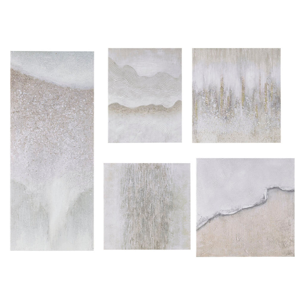 Hand Embellished Abstract 5-piece Gallery Canvas Wall Art Set