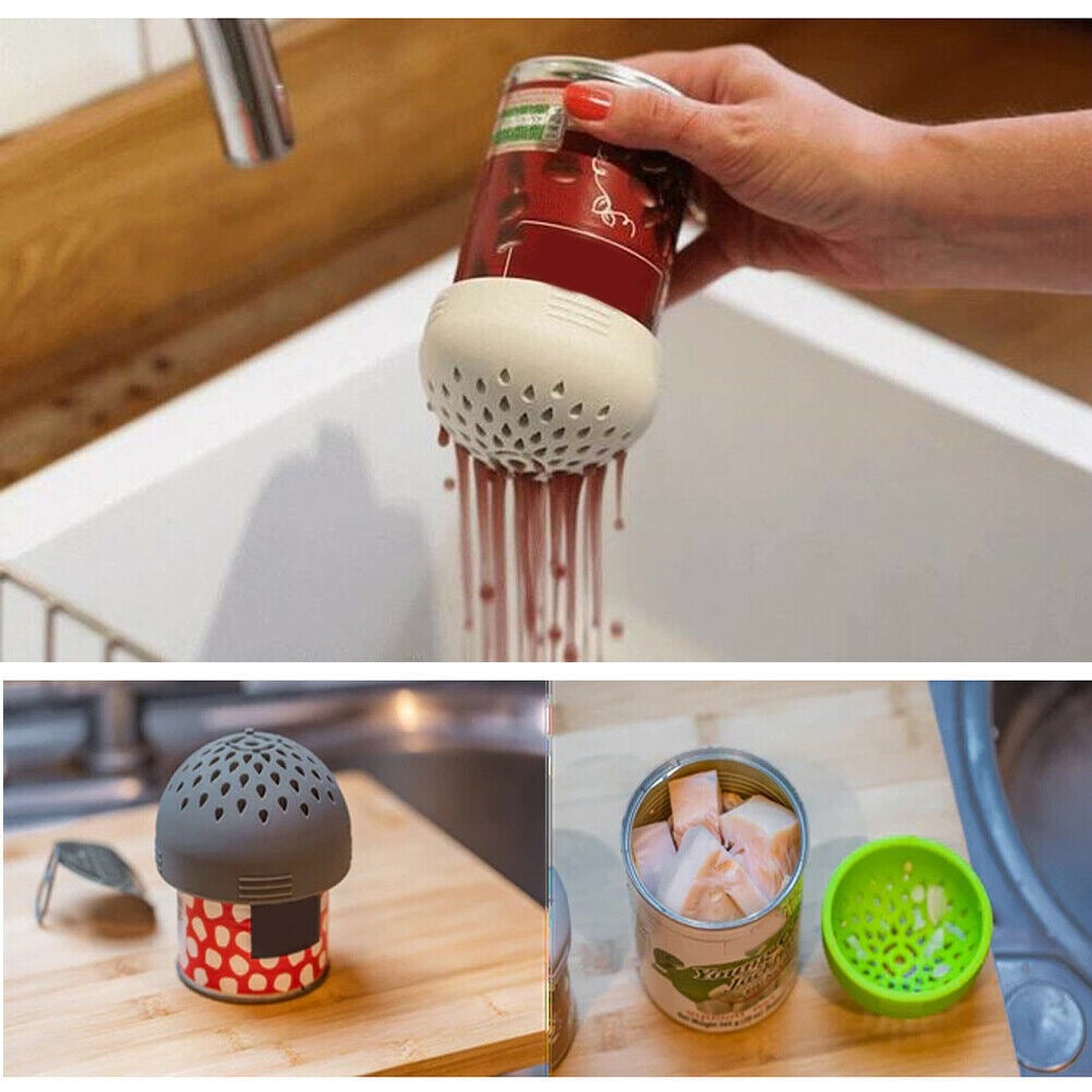 Creative Silicone Canned Drain Multi-function Funnel Filter Kitchen Gadgets