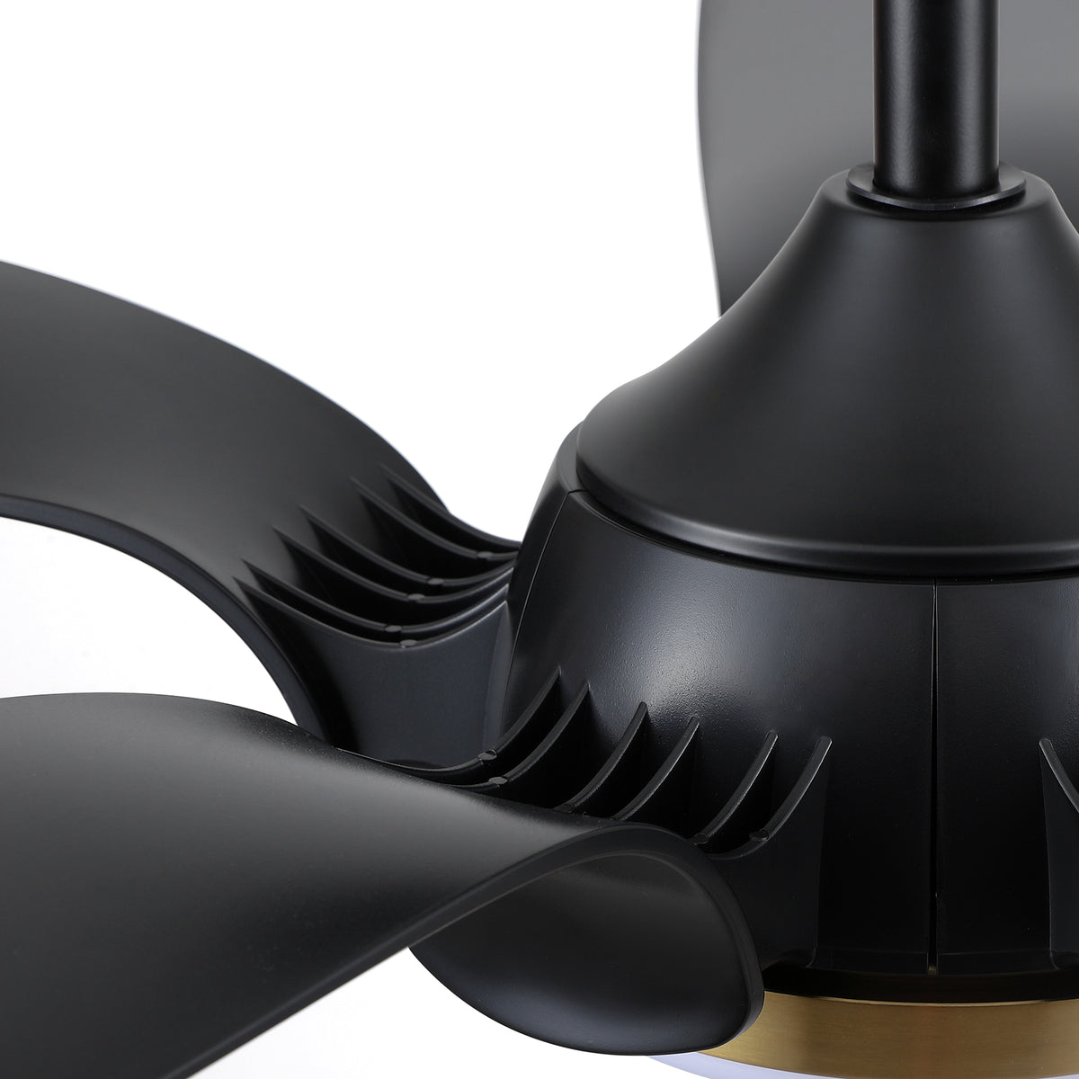 Smart 56" Integrated LED Ceiling Fan with  Antique Black Blades in Matte Black Fan Body Finish