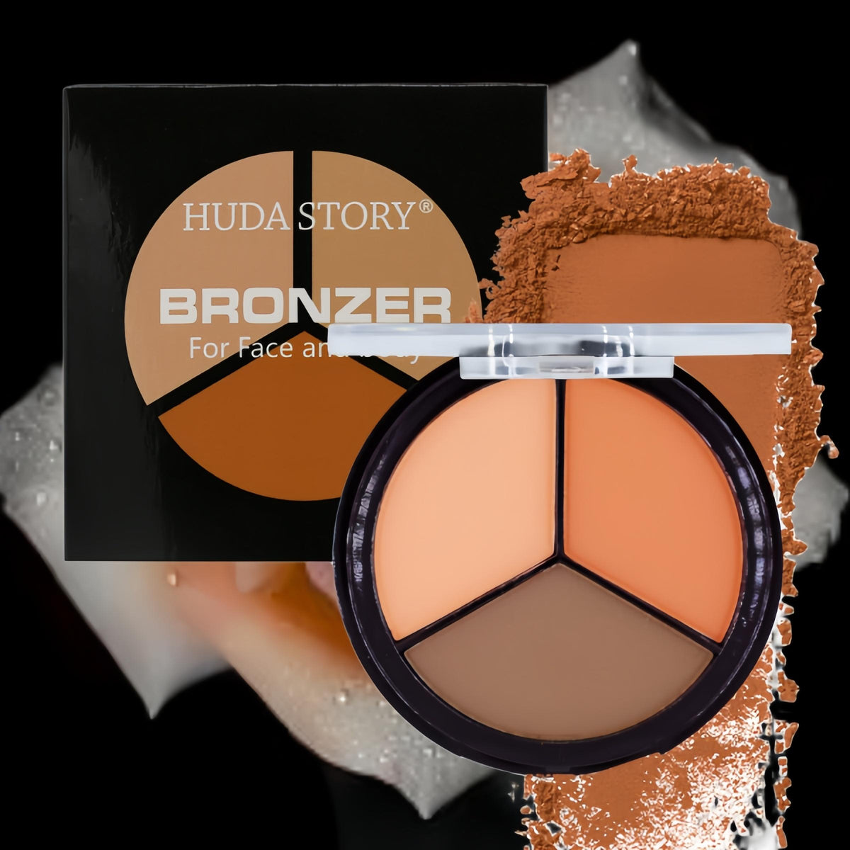 Tri-Color Concealer, 3 IN 1 Color Correcting Concealer Cream with Brush, Face Cream for Contour &amp; Highlight, Conceals Dark Circles Blemish, Moisturizing &amp; Long Lasting