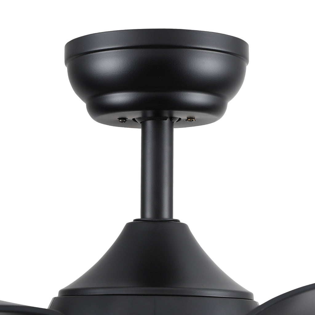 Smart 56" Integrated LED Ceiling Fan with  Antique Black Blades in Matte Black Fan Body Finish