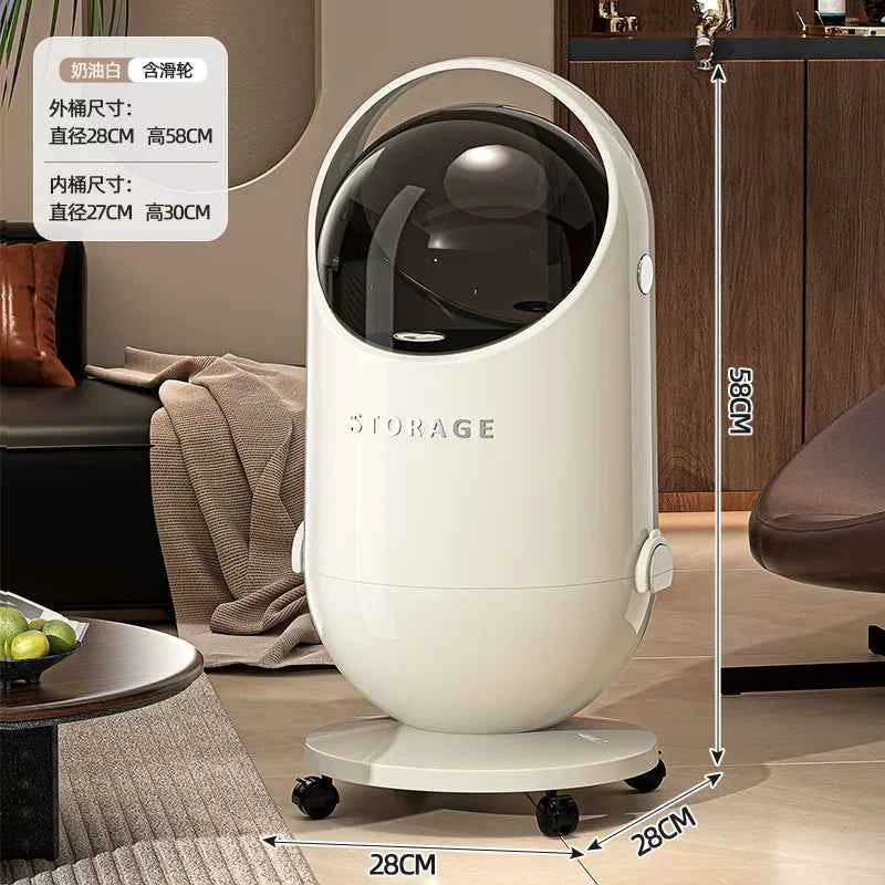 Luxury Large Trash Can with Lid — 20L+ Bedroom & Living Room Waste Bin | 3 Colors