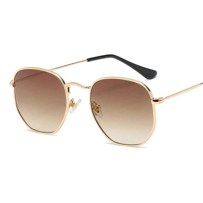 Asymmetrical Metal Sunglasses — Harajuku Literary Style Shades for Men & Women