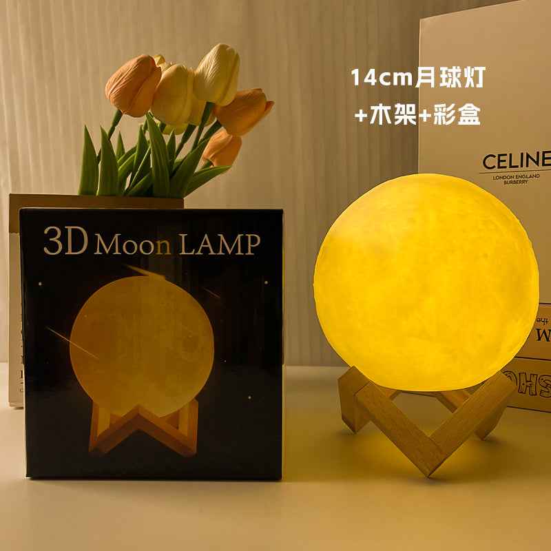 DIY Hand-Painted Moon Lamp Kit — Paint Your Own Planet Night Light for Bedroom Decor