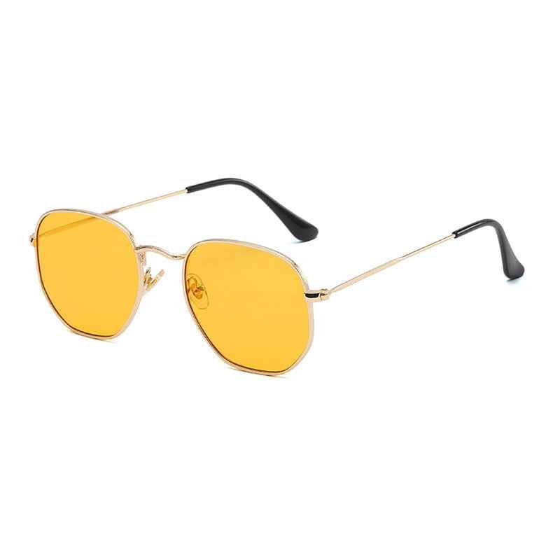 Asymmetrical Metal Sunglasses — Harajuku Literary Style Shades for Men & Women