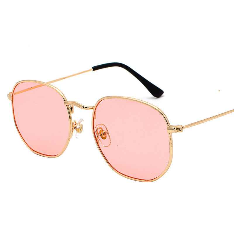 Asymmetrical Metal Sunglasses — Harajuku Literary Style Shades for Men & Women