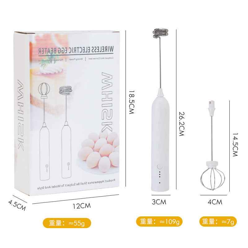 Electric Handheld Milk Frother — Portable Foam Maker for Coffee, Lattes & Matcha