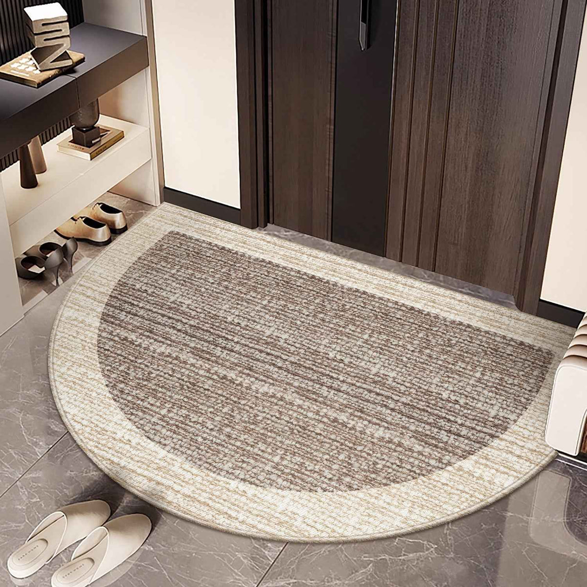 Semi-Circular Loop Pile Door Mat — Dirt-Resistant & Wear-Resistant Entrance Mat