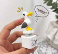 Seagull Button Stress Relief Toy — Light & Sound Fidget Keychain Pendant