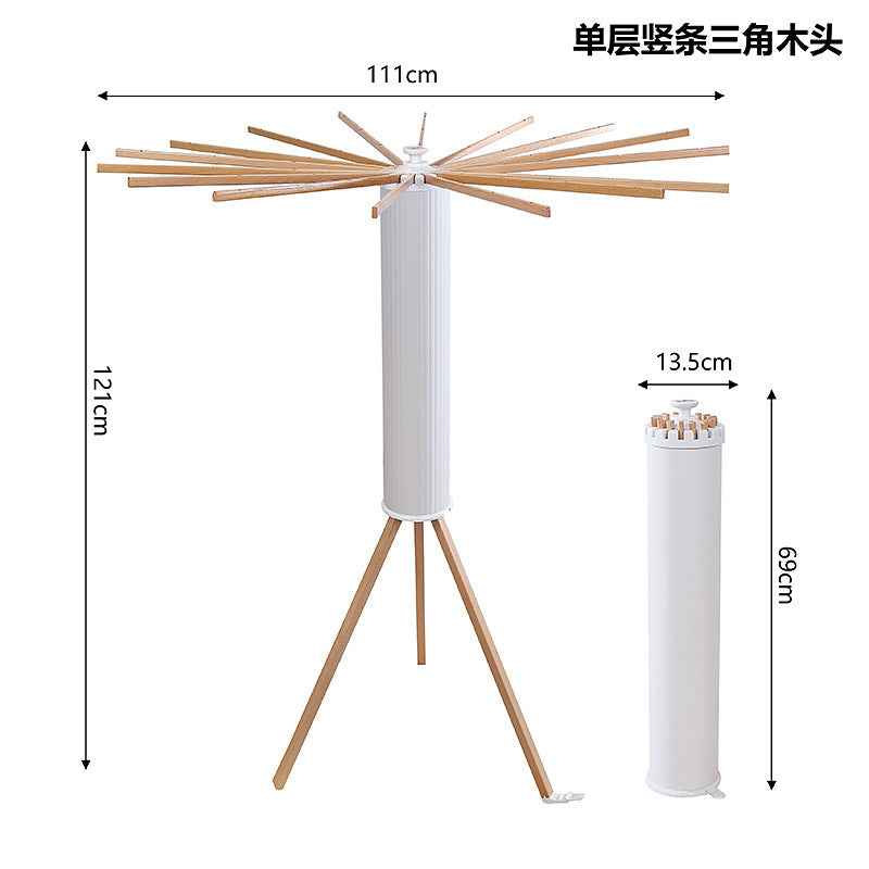 Foldable Octopus Clothes Drying Rack — Telescopic Floor-Standing Rack for Balcony & Outdoor Use