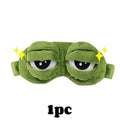 Funny Frog Sleep Mask — Cute Polyester Eye Mask for Sleeping, Travel & Napping