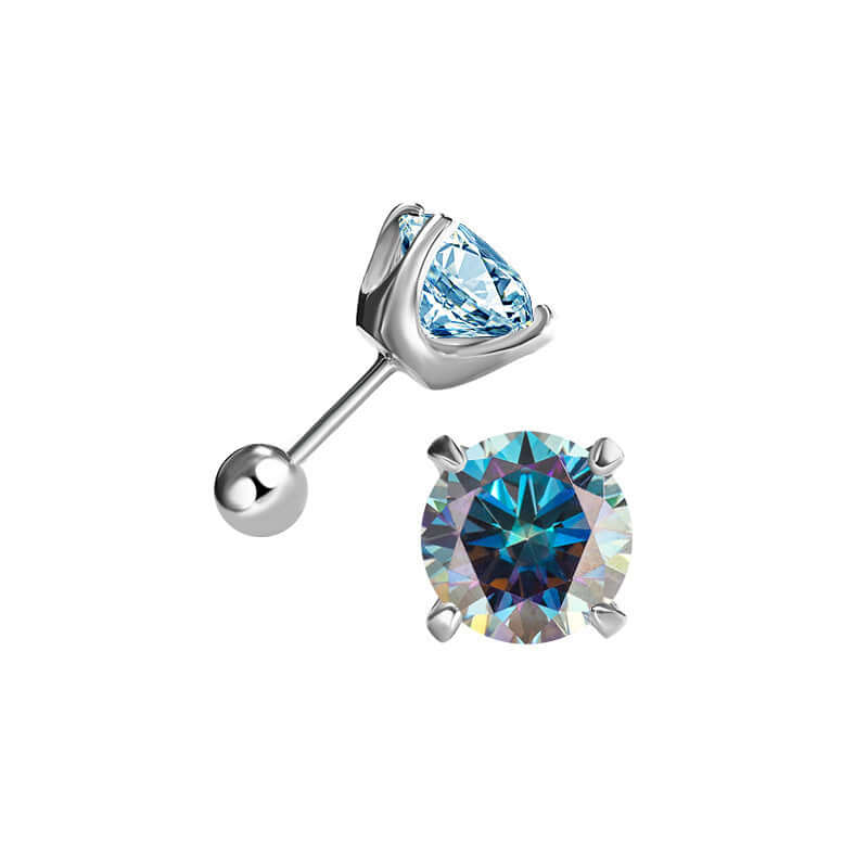 925 Sterling Silver Earrings moissanite-style crystal