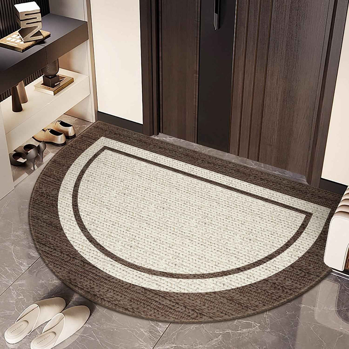 Semi-Circular Loop Pile Door Mat — Dirt-Resistant & Wear-Resistant Entrance Mat