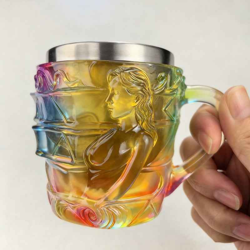 Book-Shaped Glass Mug — Creative Colored Coffee & Tea Cup