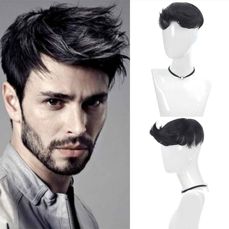 Men's Hair Topper Clip-In Extension — Rose Net Synthetic Top Piece for Volume & Coverage
