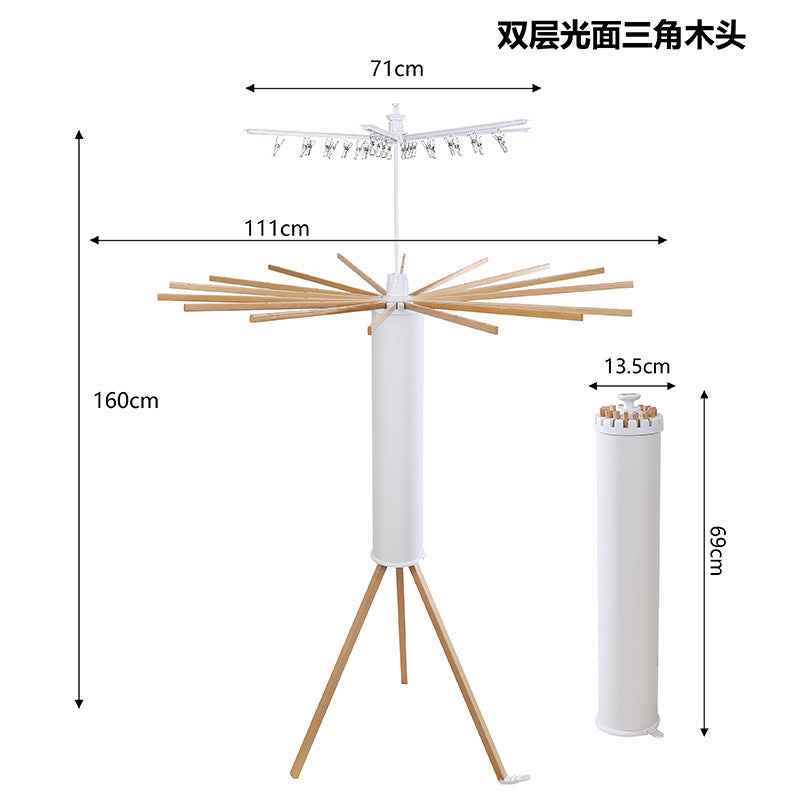 Foldable Octopus Clothes Drying Rack — Telescopic Floor-Standing Rack for Balcony & Outdoor Use