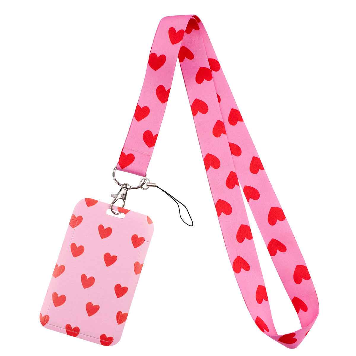 Polyester Card Holder Keychain — Slim Lanyard Wallet for Cards & Keys