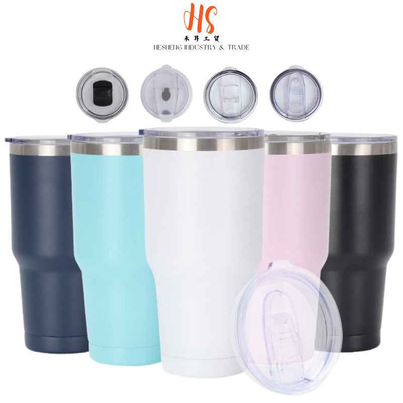 30oz Insulated Straw Tumbler — Double-Wall Vacuum 304 Stainless Steel Car Cup | 18 Colors