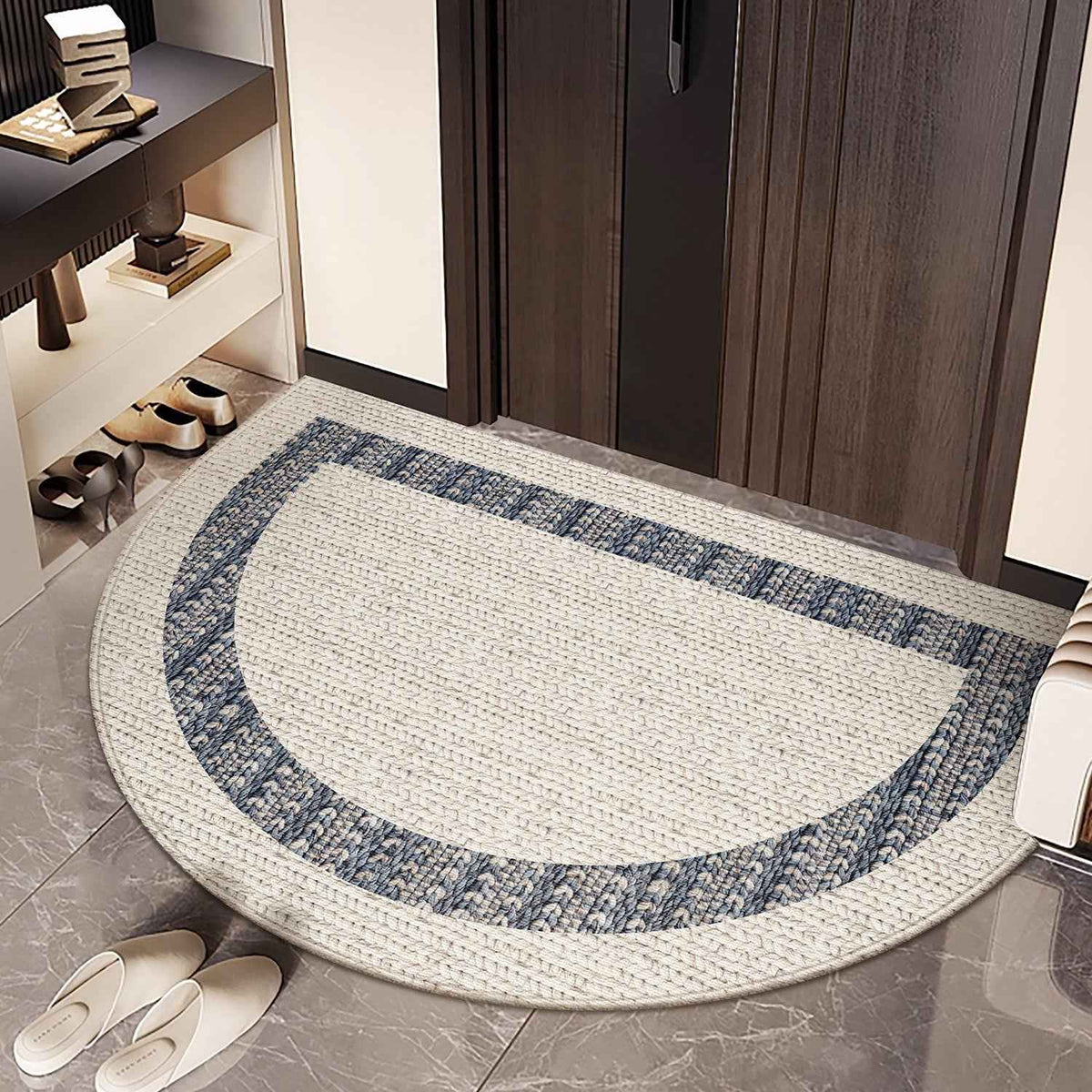Semi-Circular Loop Pile Door Mat — Dirt-Resistant & Wear-Resistant Entrance Mat