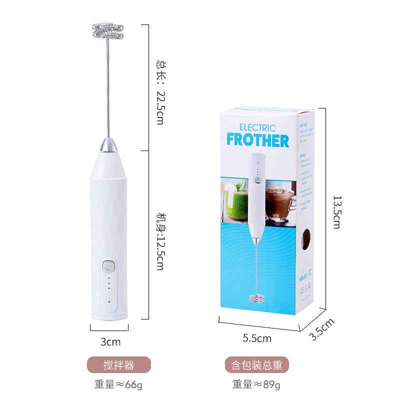 Electric Handheld Milk Frother — Portable Foam Maker for Coffee, Lattes & Matcha