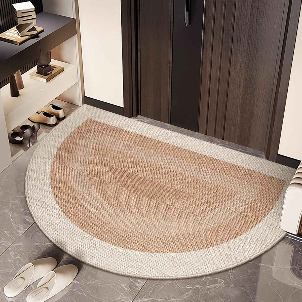Semi-Circular Loop Pile Door Mat — Dirt-Resistant & Wear-Resistant Entrance Mat