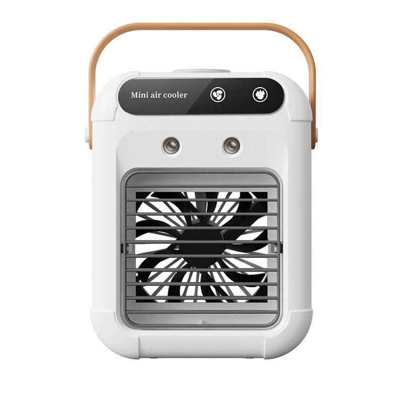 Portable Mini Air Cooler Fan — Desktop Evaporative Cooler with Humidifying Mist Spray