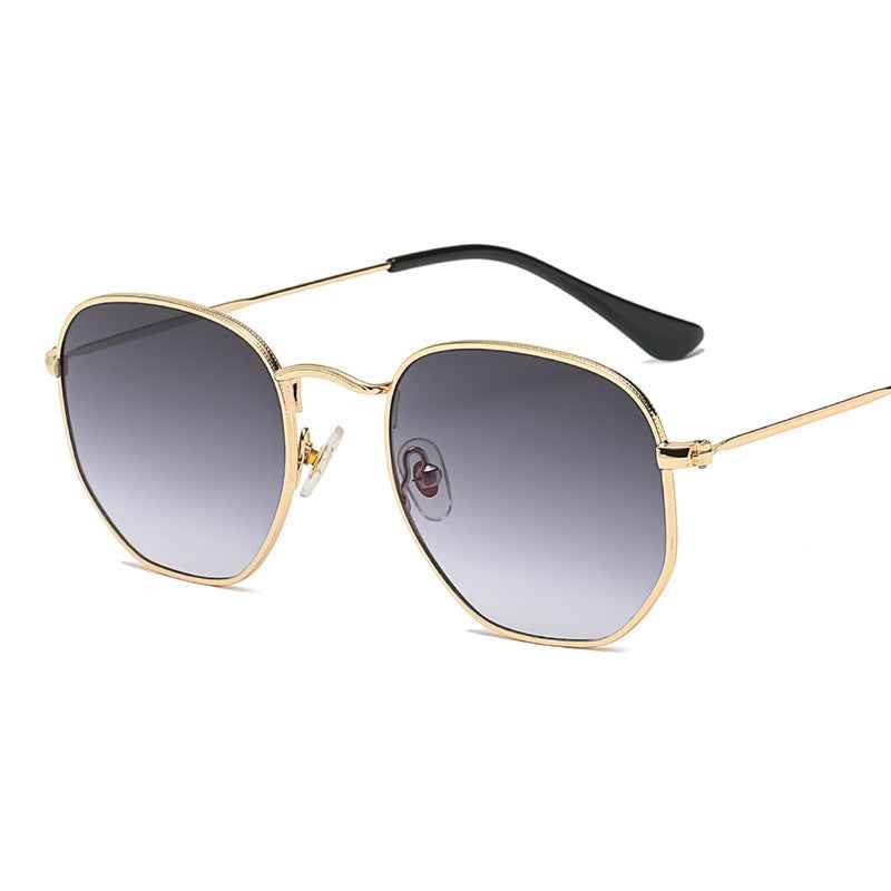 Asymmetrical Metal Sunglasses — Harajuku Literary Style Shades for Men & Women