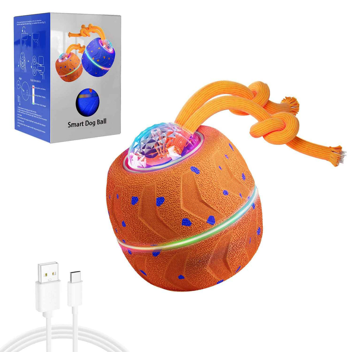 Electric Bouncing Dog Ball — Auto-Moving Interactive Toy | Glow & Standard | 2 Colors