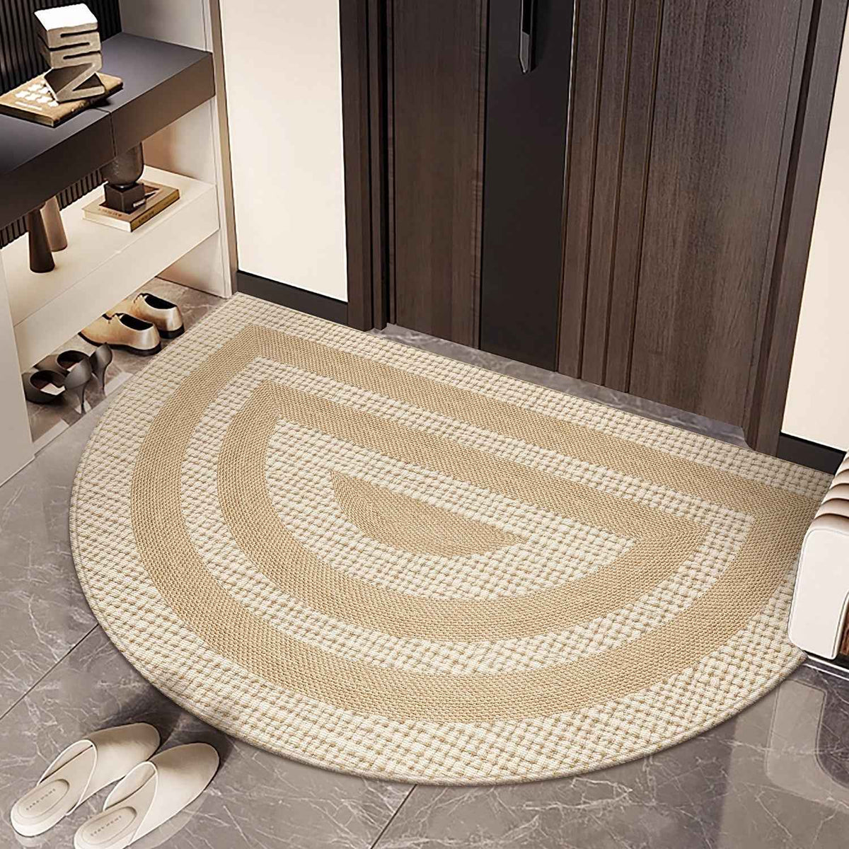 Semi-Circular Loop Pile Door Mat — Dirt-Resistant & Wear-Resistant Entrance Mat