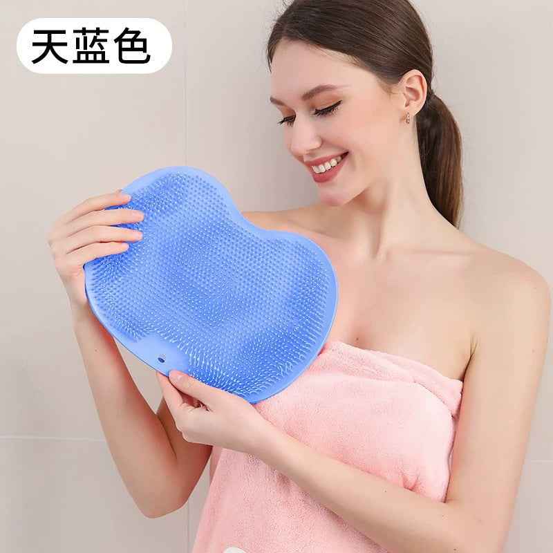 Foot Scrubber & Massage Mat — Non-Slip Suction Cup Foot Washing Mat for Shower & Bathroom