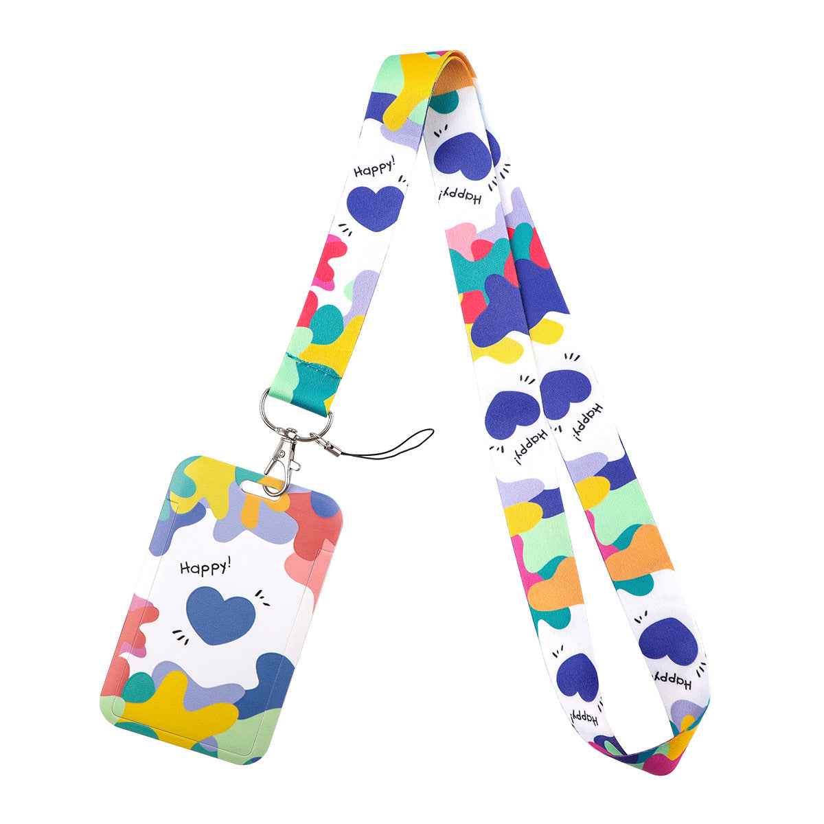 Polyester Card Holder Keychain — Slim Lanyard Wallet for Cards & Keys