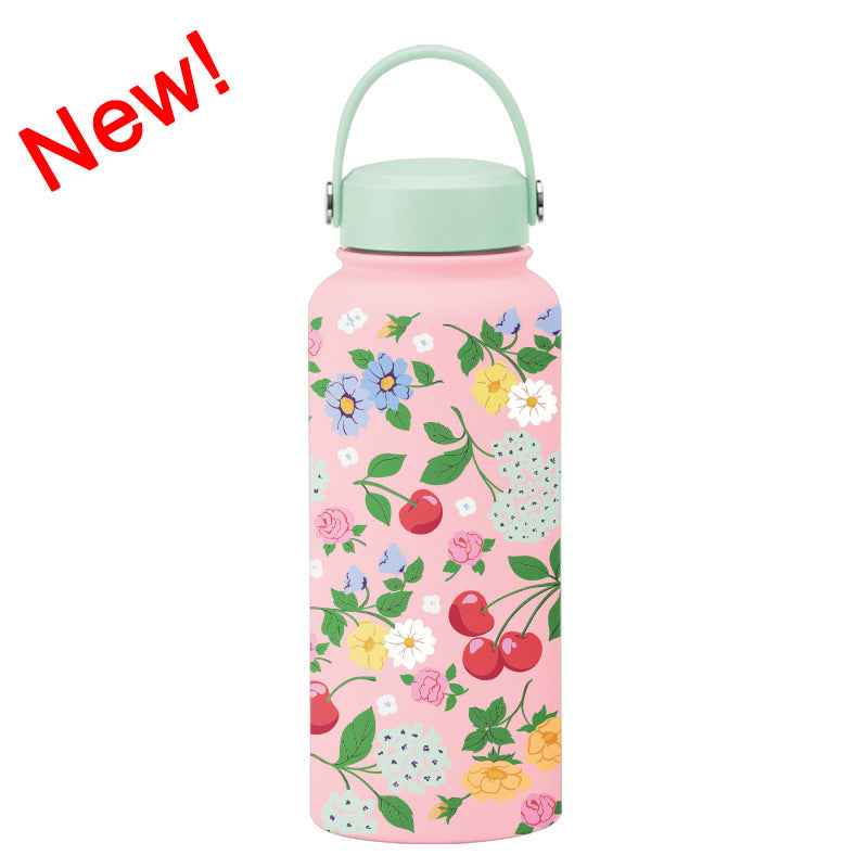 1L Wide-Mouth Insulated Water Bottle — Vacuum Sports Bottle for Women | 100+ Colors
