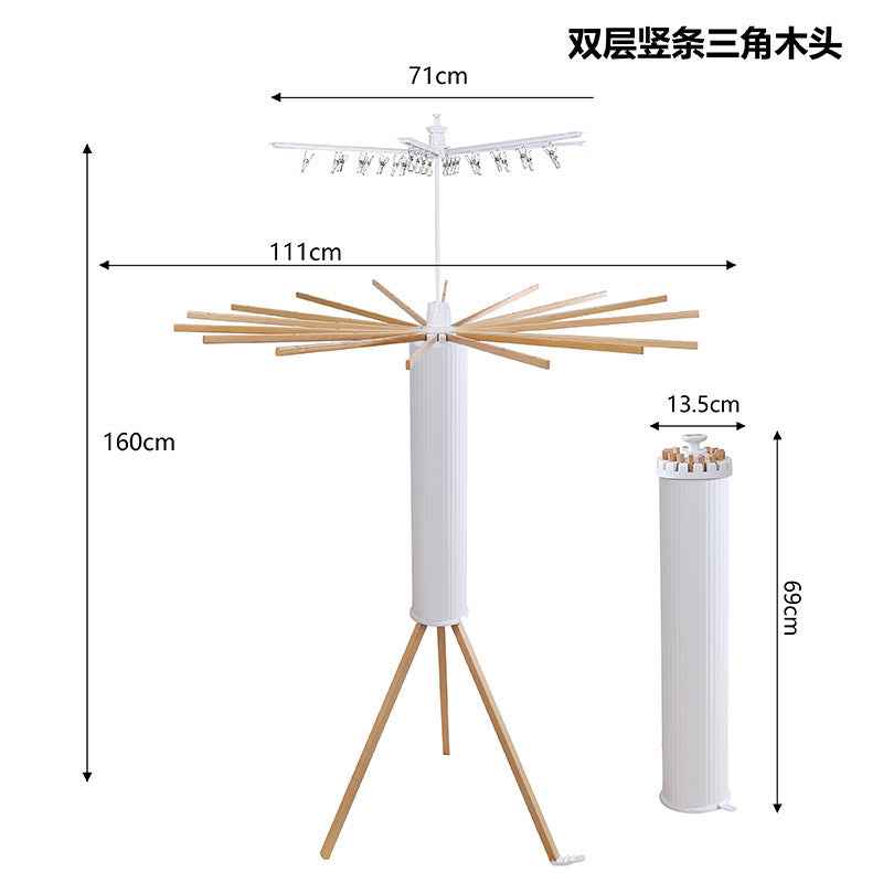Foldable Octopus Clothes Drying Rack — Telescopic Floor-Standing Rack for Balcony & Outdoor Use