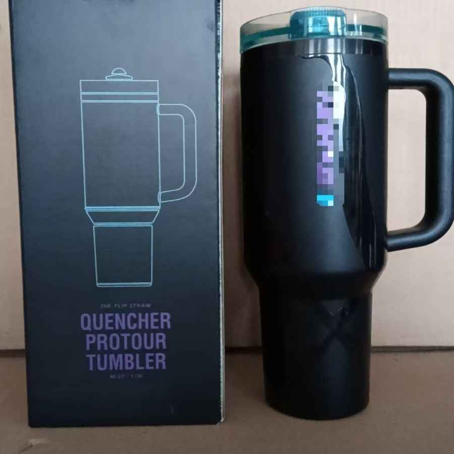 40oz Stainless Steel Thermos Tumbler — Vacuum Insulated | Pink, Black & Lake Blue