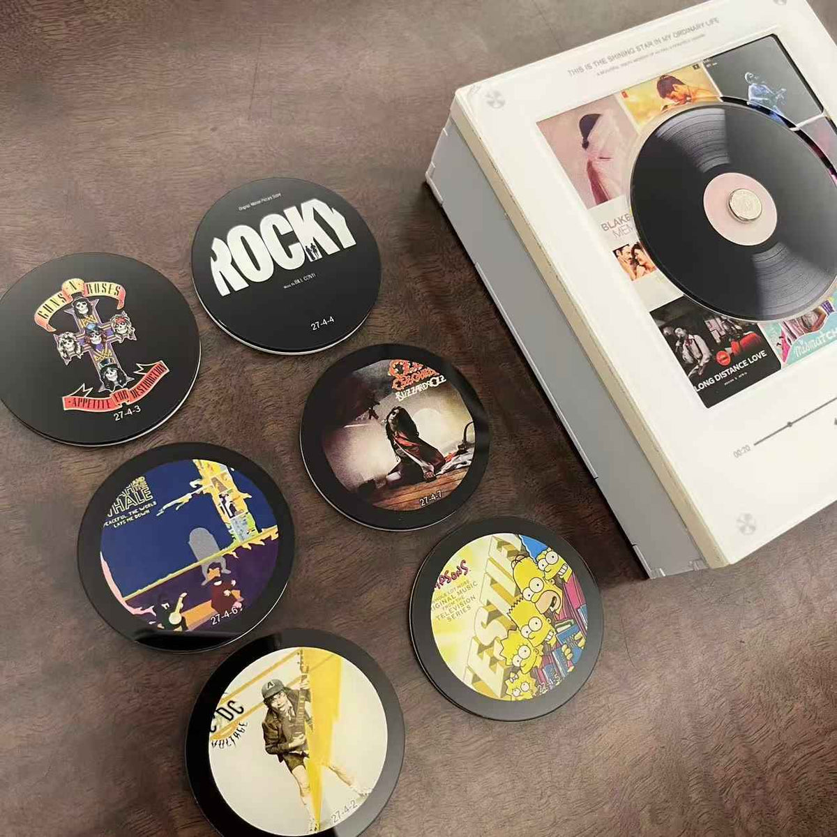 NFC Glowing Music Box Fridge Magnet — Custom Song & Photo Rotating Musical Magnet