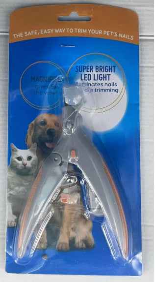 LED Pet Nail Clipper — Built-In Light Nail Trimmer for Cats & Dogs