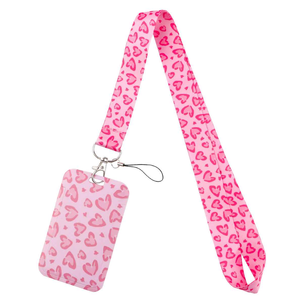 Polyester Card Holder Keychain — Slim Lanyard Wallet for Cards & Keys