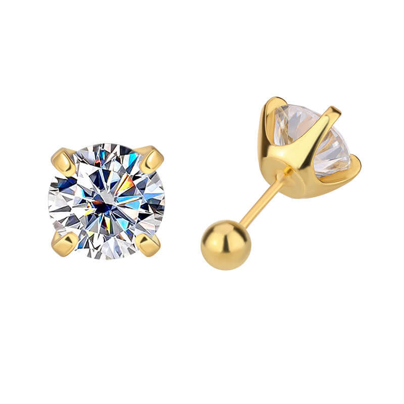 925 Sterling Silver Earrings moissanite-style crystal