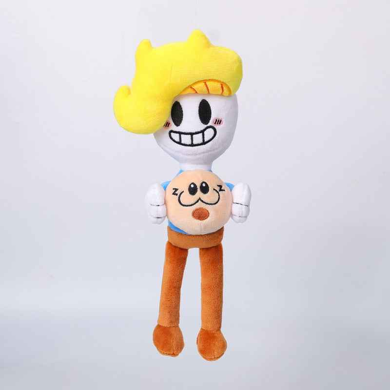 Anime Yellow Hair Boy Plush Toy — Soft Stuffed Doll for Kids & Anime Fans