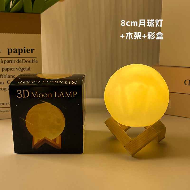 DIY Hand-Painted Moon Lamp Kit — Paint Your Own Planet Night Light for Bedroom Decor