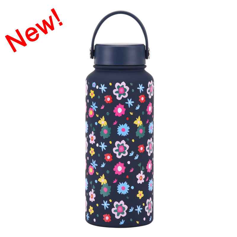 1L Wide-Mouth Insulated Water Bottle — Vacuum Sports Bottle for Women | 100+ Colors