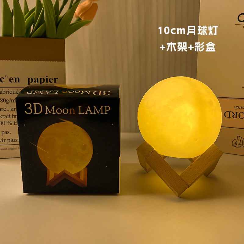 DIY Hand-Painted Moon Lamp Kit — Paint Your Own Planet Night Light for Bedroom Decor