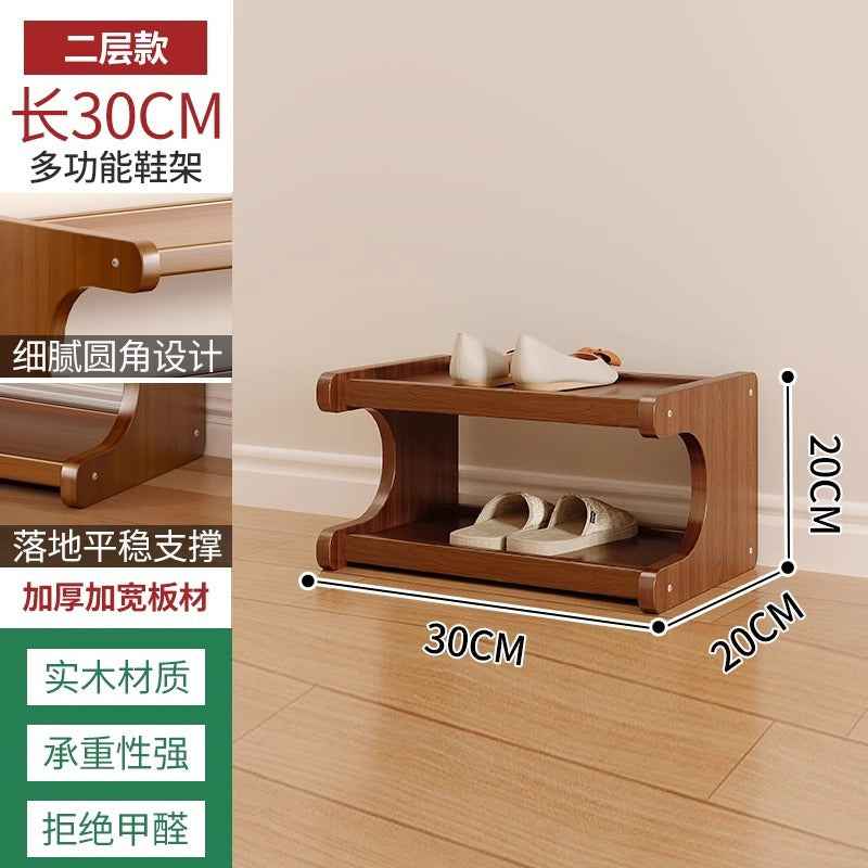 Bamboo Multi-Layer Shoe Rack — Freestanding Wooden Storage Shelf for Entryway & Bedroom