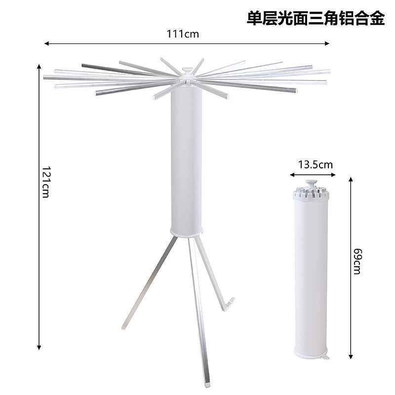 Foldable Octopus Clothes Drying Rack — Telescopic Floor-Standing Rack for Balcony & Outdoor Use