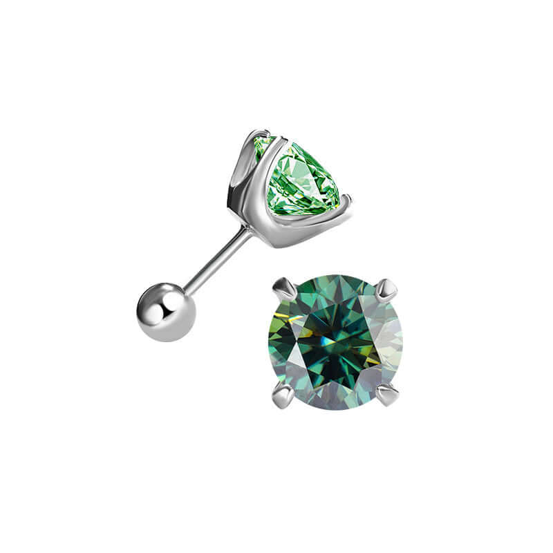 925 Sterling Silver Earrings moissanite-style crystal