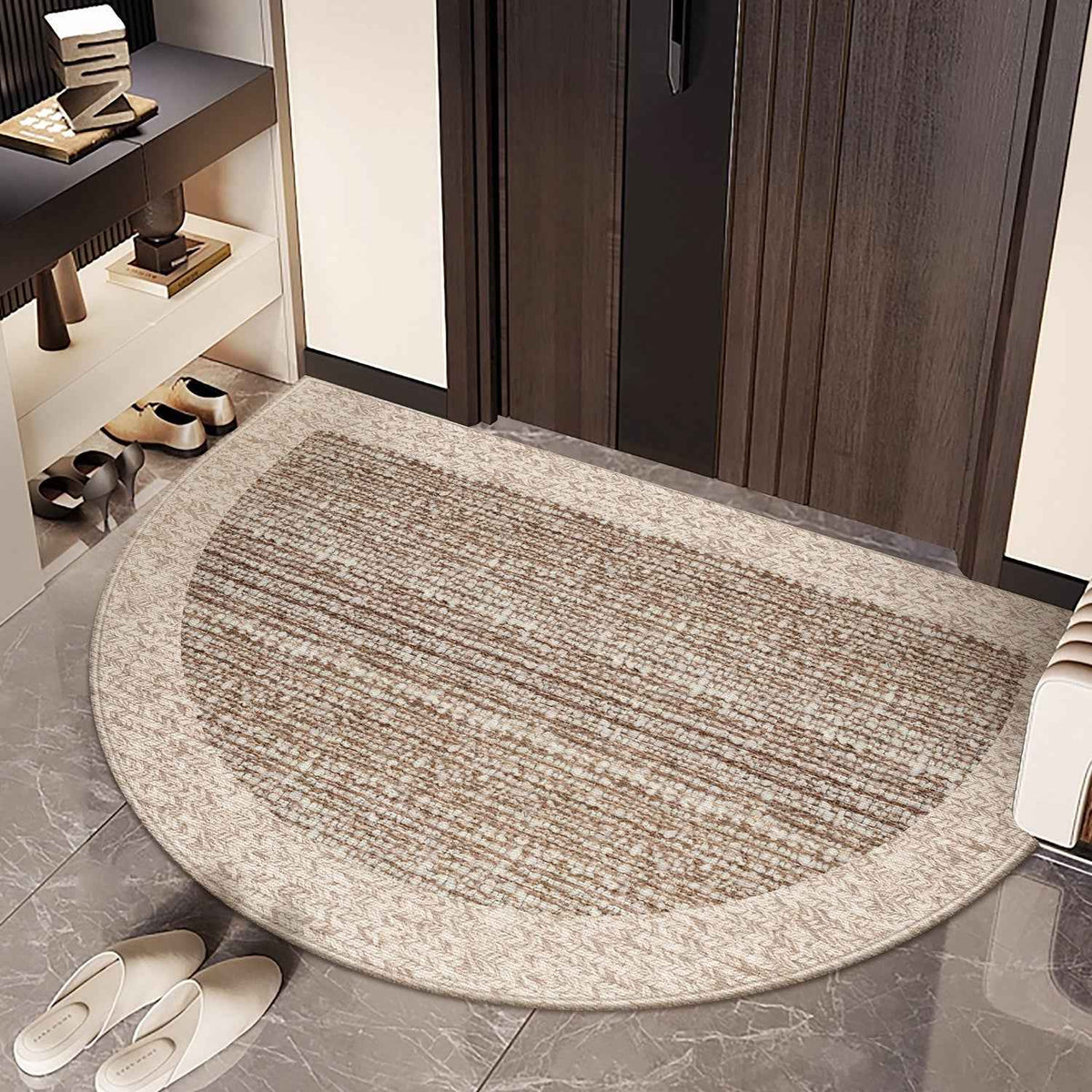 Semi-Circular Loop Pile Door Mat — Dirt-Resistant & Wear-Resistant Entrance Mat